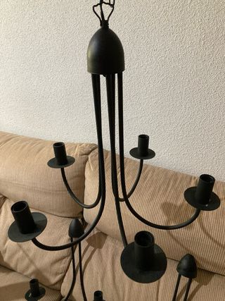 Lámpara de techo y 2 apliques de pared negros