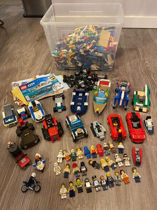 Lego 3'5kg de Piezas, Vehículos y Figuras...