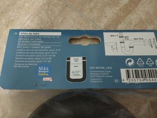 Sifón de tubo Livarno nuevo.