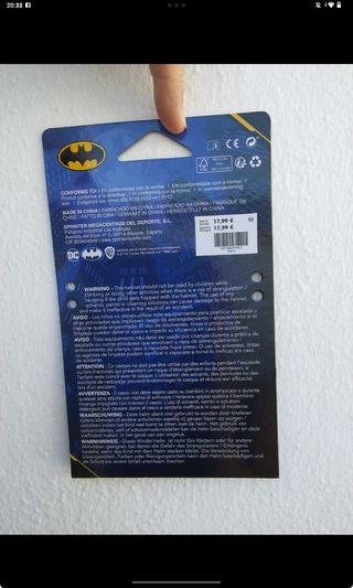 Casco Protección Batman Talla M