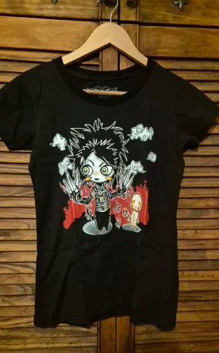 Camiseta Eduardo Manostijeras Negra Manga Corta