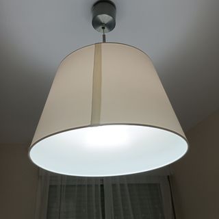 Lámpara de techo tela blanca grande