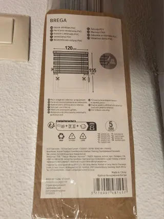 TENDE VENEZIANE BREGA PVC 120x155cm 2 unità