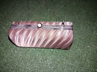Bolso de mano fiesta dorado y rosa
