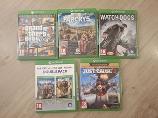 Pack 5 Juegos Xbox One: GTA V, Far Cry 5...