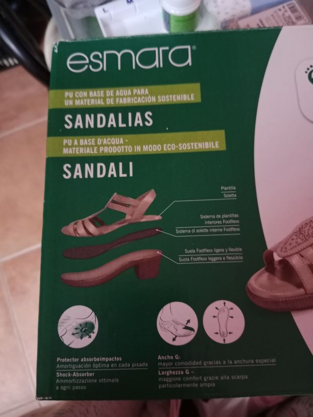 Sandalias cómodas mujer T40 beige