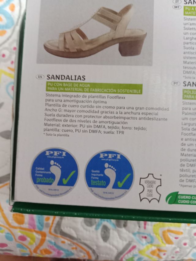 Sandalias cómodas mujer T40 beige