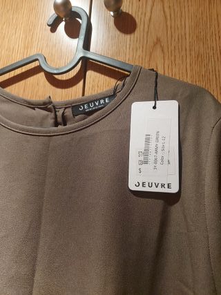 Camisa JEUVRE manga acampanada verde oliva Talla L