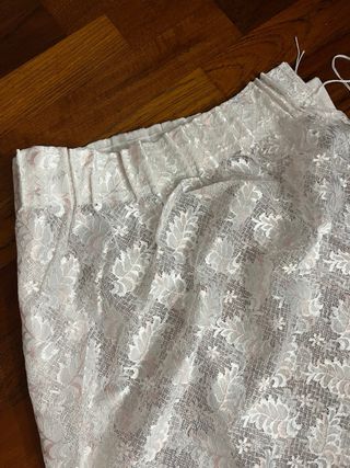 Tende pizzo rosa e bianco