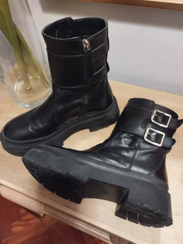 Botas Piel Zara