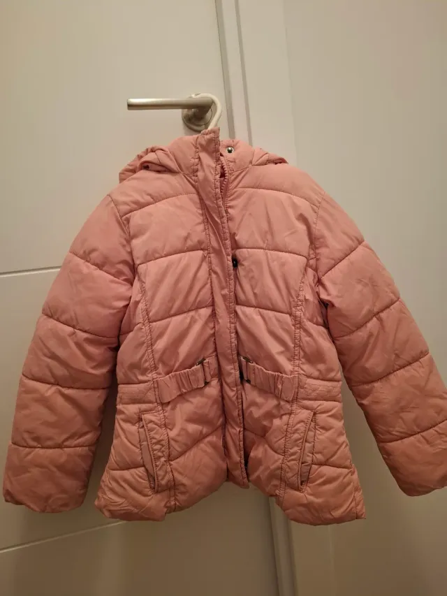 Chaqueta acolchada rosa + Regalo zapatillas