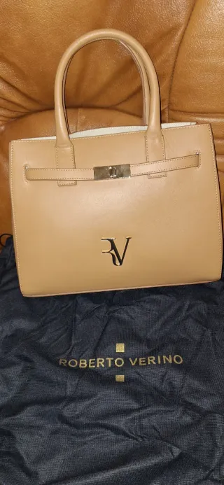 Bolso Roberto Verino Beige y Dorado