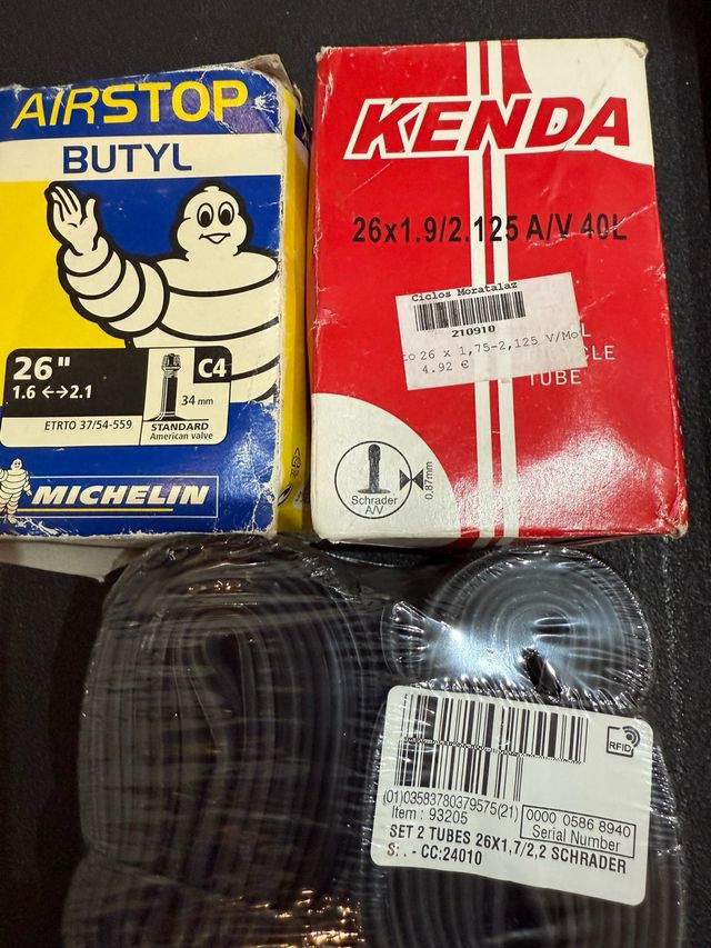 6 Cámaras Bicicleta Montaña 26'' Michelin Kenda