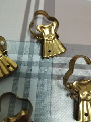Morsetti vintage dorati per tende
