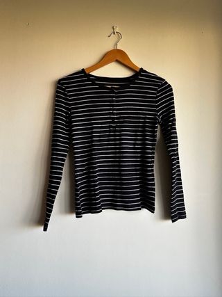 2 Camisetas Rayas Manga Larga Algodón