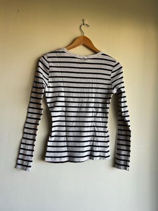 2 Camisetas Rayas Manga Larga Algodón