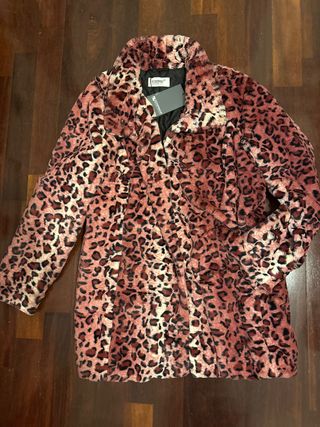 Abrigo pelo leopardo mujer Talla M