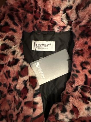 Abrigo pelo leopardo mujer Talla M