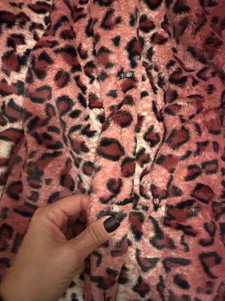 Abrigo pelo leopardo mujer Talla M