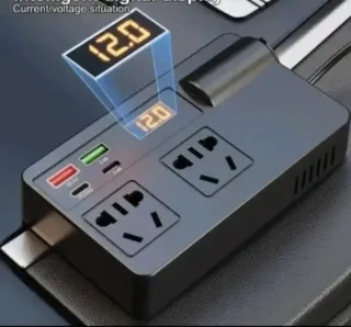 Inversor de Corriente Coche 12V/24V a 220V + USB