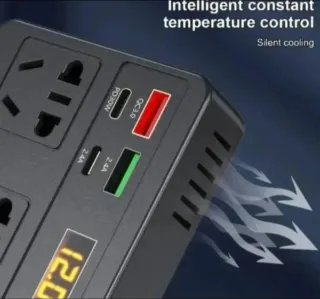 Inversor de Corriente Coche 12V/24V a 220V + USB