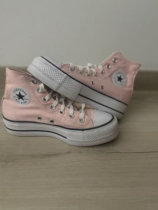 Converse plataforma rosa talla 35