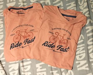 Camisetas Unit S Rosa Ciclismo Vintage