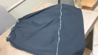 Gonna lunga nera XXL con cintura