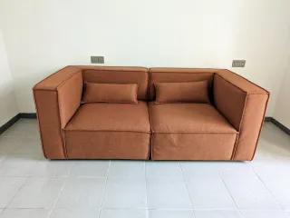Sofá modular color teja