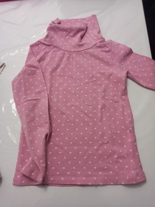 Lote 4 camisetas cuello alto niña 4-6 años