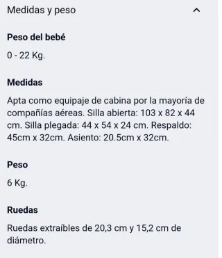 Silla ligera de paseo Jané Wing