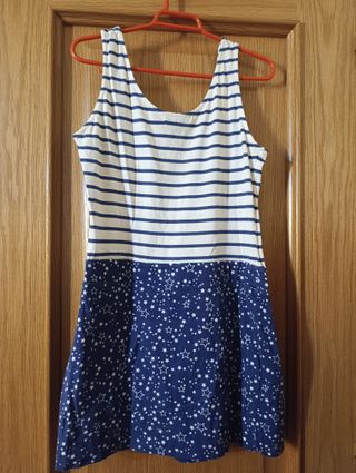 Vestido Mango Rayas y Estrellas Azul