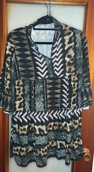 Vestido estampado mujer
