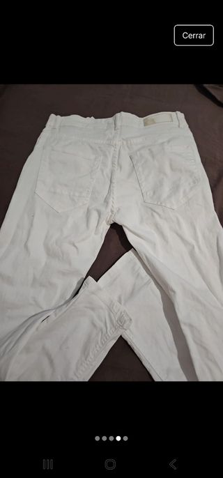 Pantalones Zara Blanco Talla M
