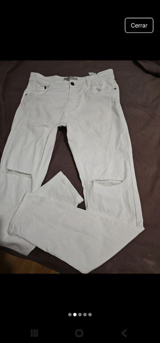 Pantalones Zara Blanco Talla M