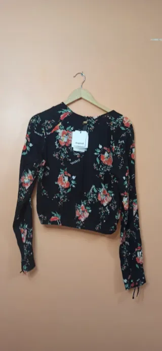 Camisa Desigual flores manga larga