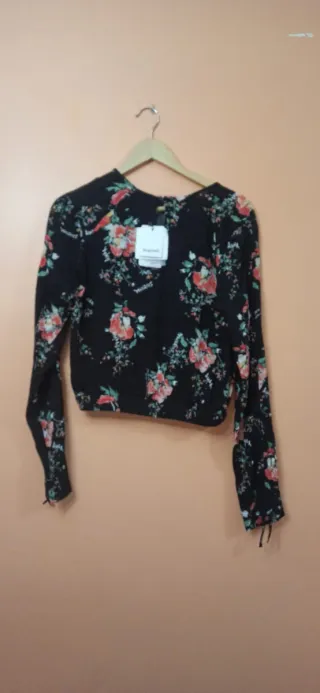 Camisa Desigual flores manga larga