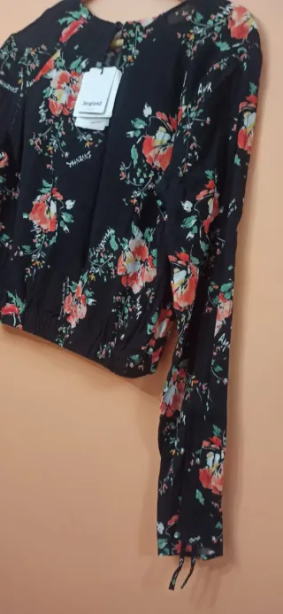 Camisa Desigual flores manga larga