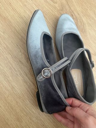Bailarinas Sfera Terciopelo Gris Talla 38