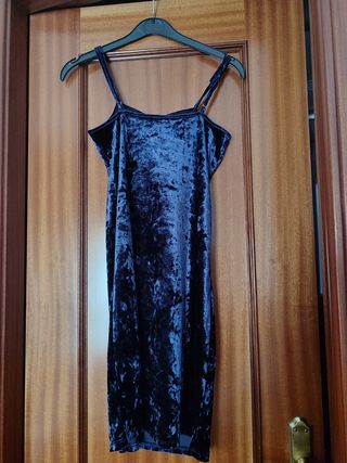 Vestido fiesta terciopelo Lefties azul