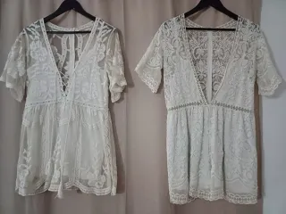 Monos de encaje blanco