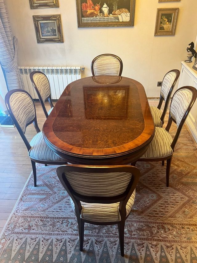 Conjunto mesa y 6 sillas comedor