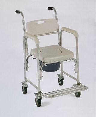 Silla WC y ducha con reposapiés