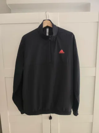 Chándal Adidas 1/4 cremallera negro y rojo