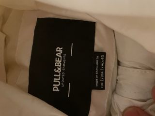 Cazadora Pull and Bear Blanca Talla L