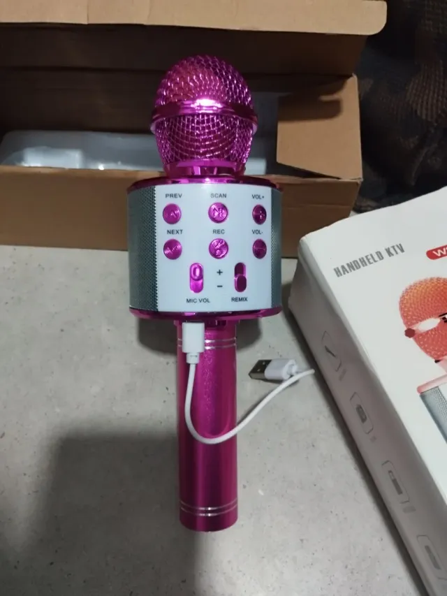 Micrófono Karaoke Rosa