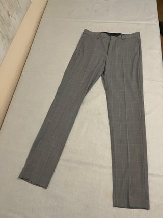 Traje Mango gris a cuadros
