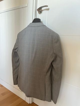 Traje Mango gris a cuadros