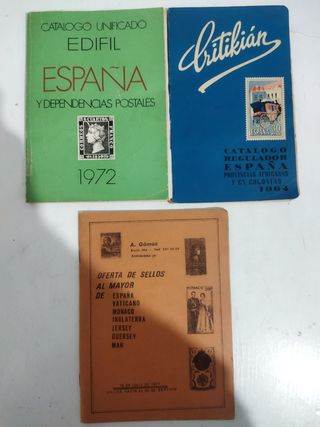 Lote 3 Catálogos Sellos España Edifil Critikian