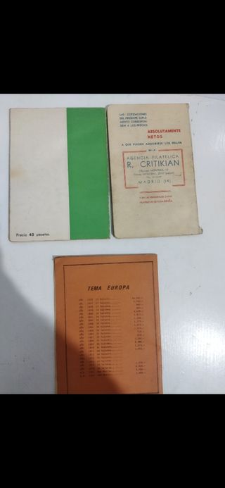 Lote 3 Catálogos Sellos España Edifil Critikian